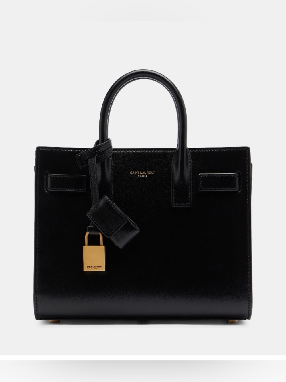 SAINT LAURENT Sac De Jour nano top handle leather satchel shoulder bag crossbody